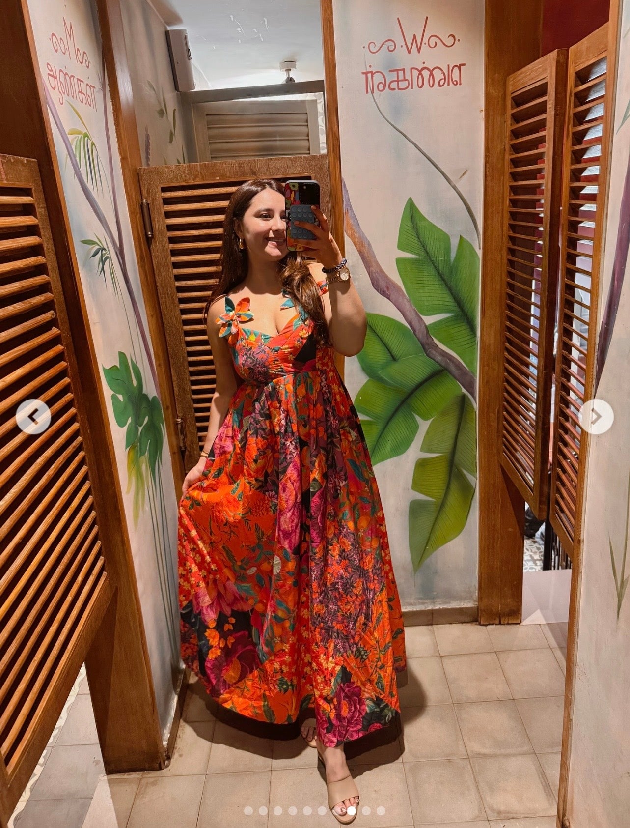 Farm Palm Midi Dress