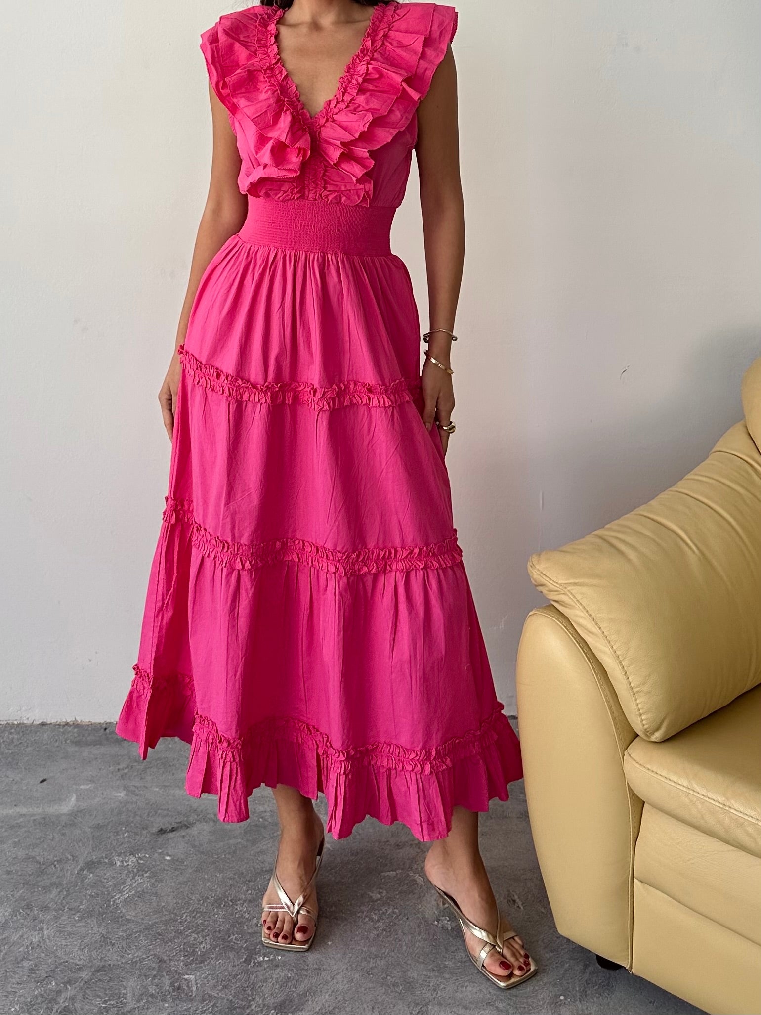 Beatrice Love Shack İthal Elbise Fuşya