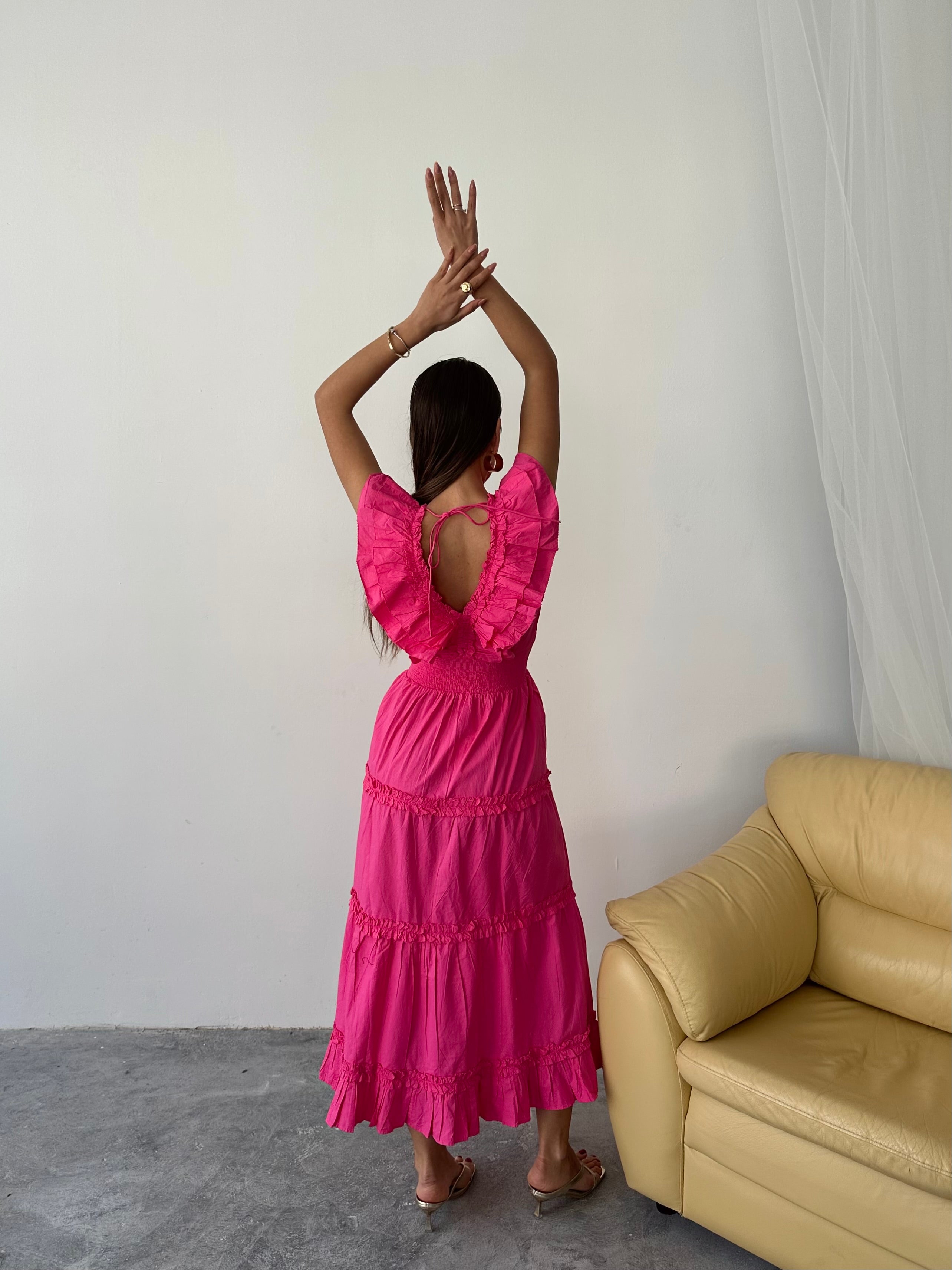 Beatrice Love Shack İthal Elbise Fuşya