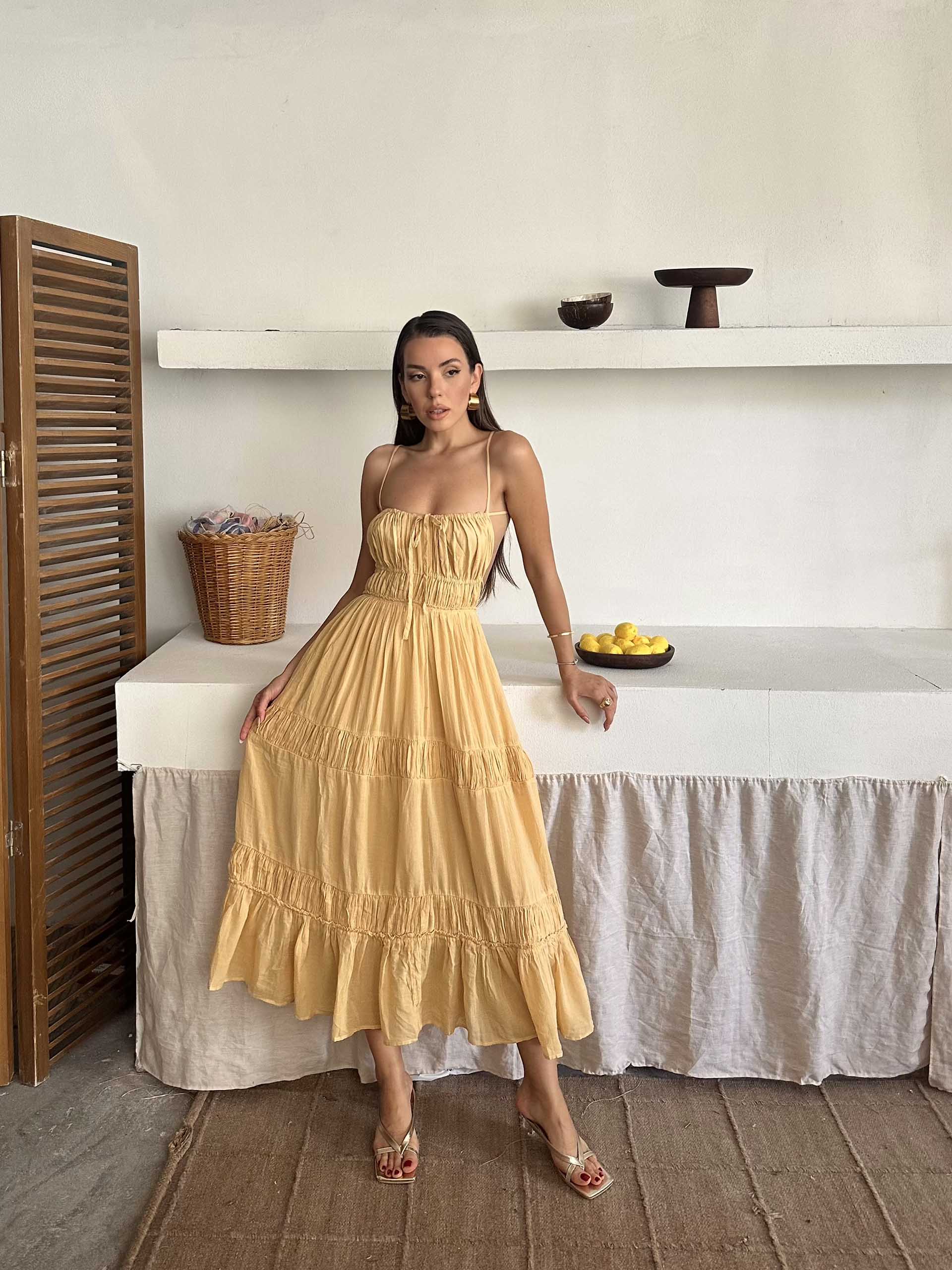 Anne Freepeople İthal Elbise Sarı