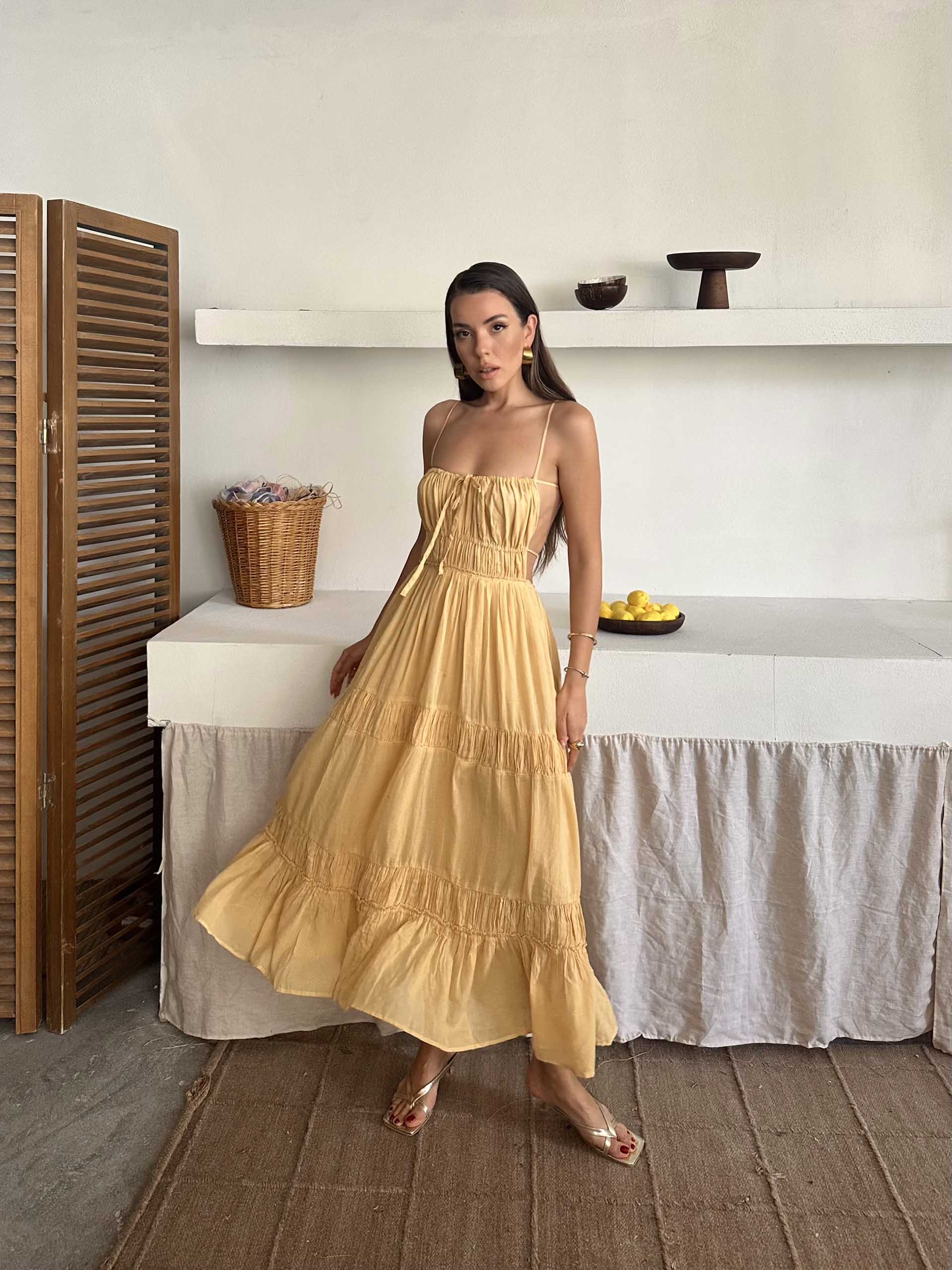 Anne Freepeople İthal Elbise Sarı