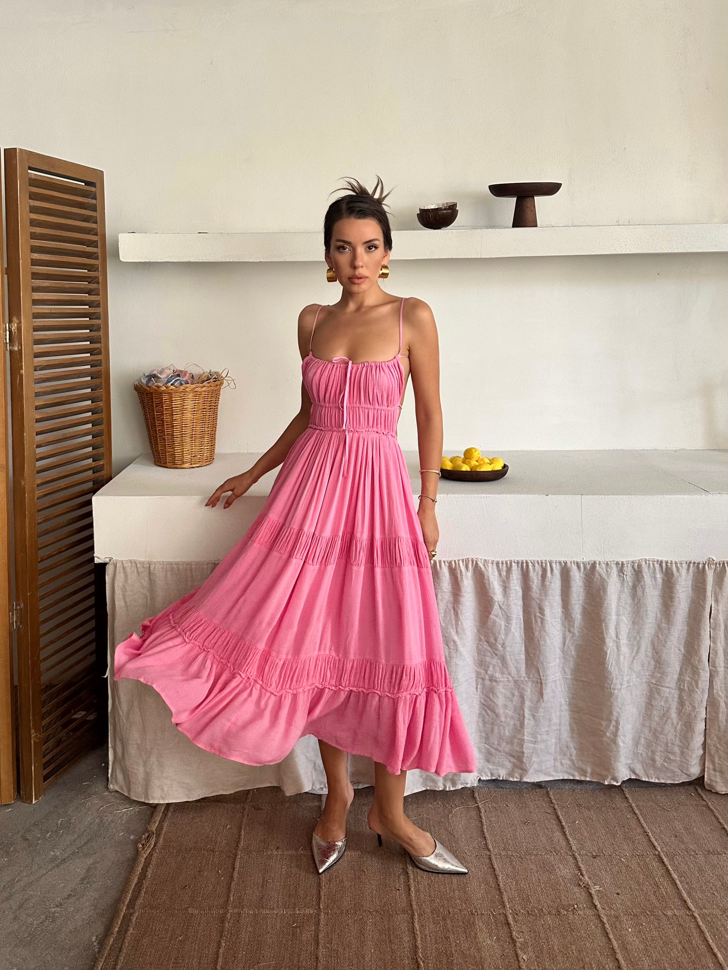 Anne Freepeople İthal Elbise Pembe