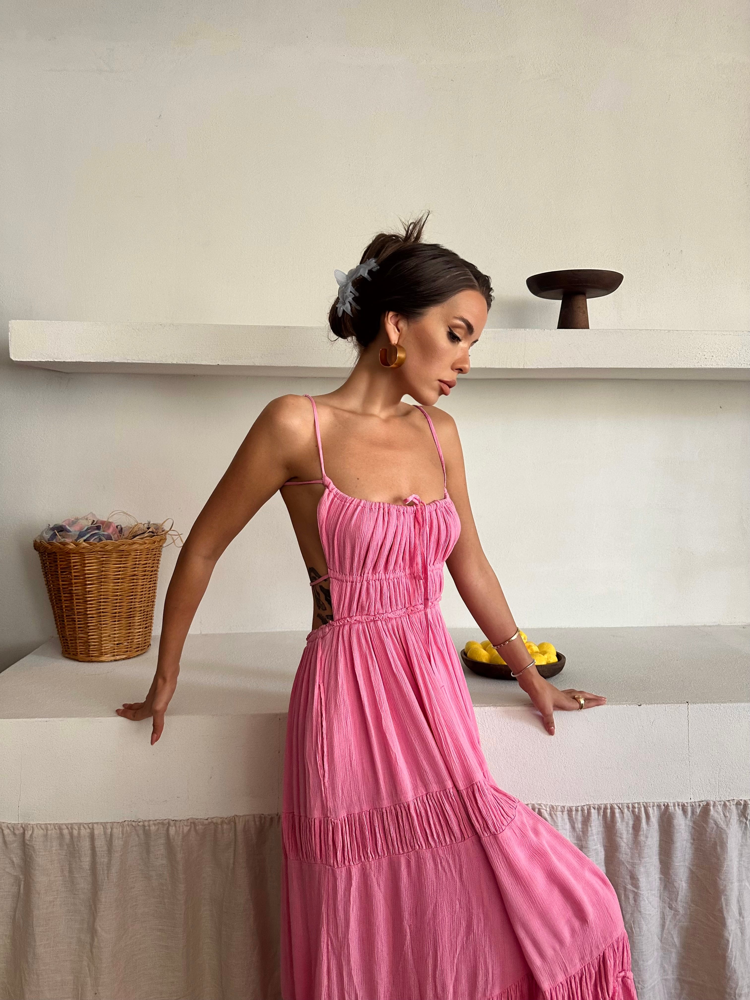 Anne Freepeople İthal Elbise Pembe