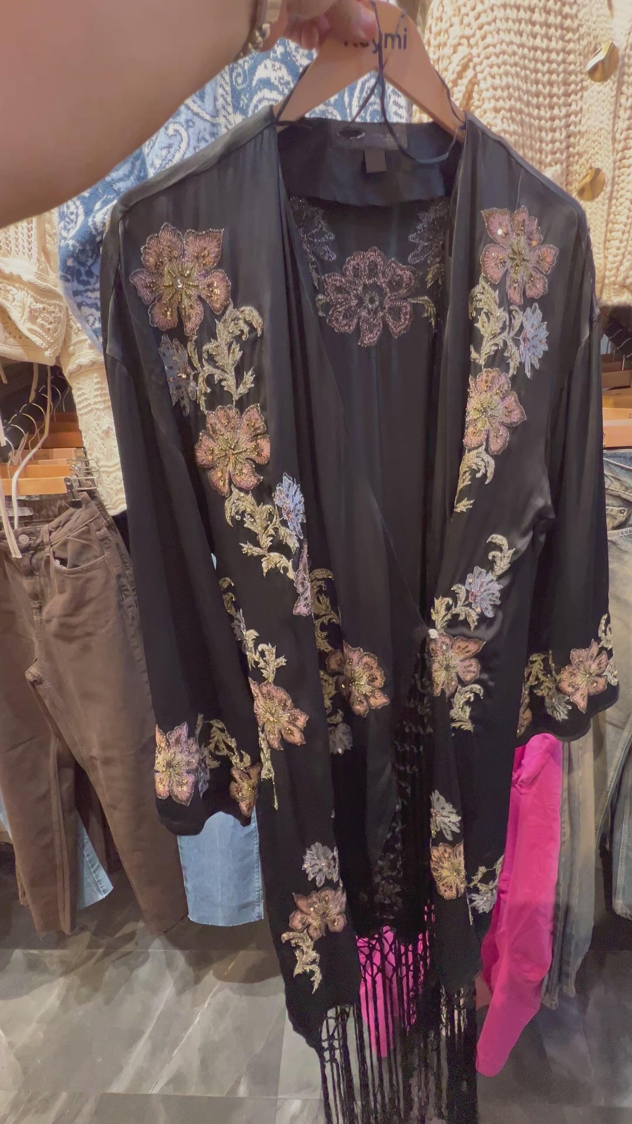Black Comfortable Kimono