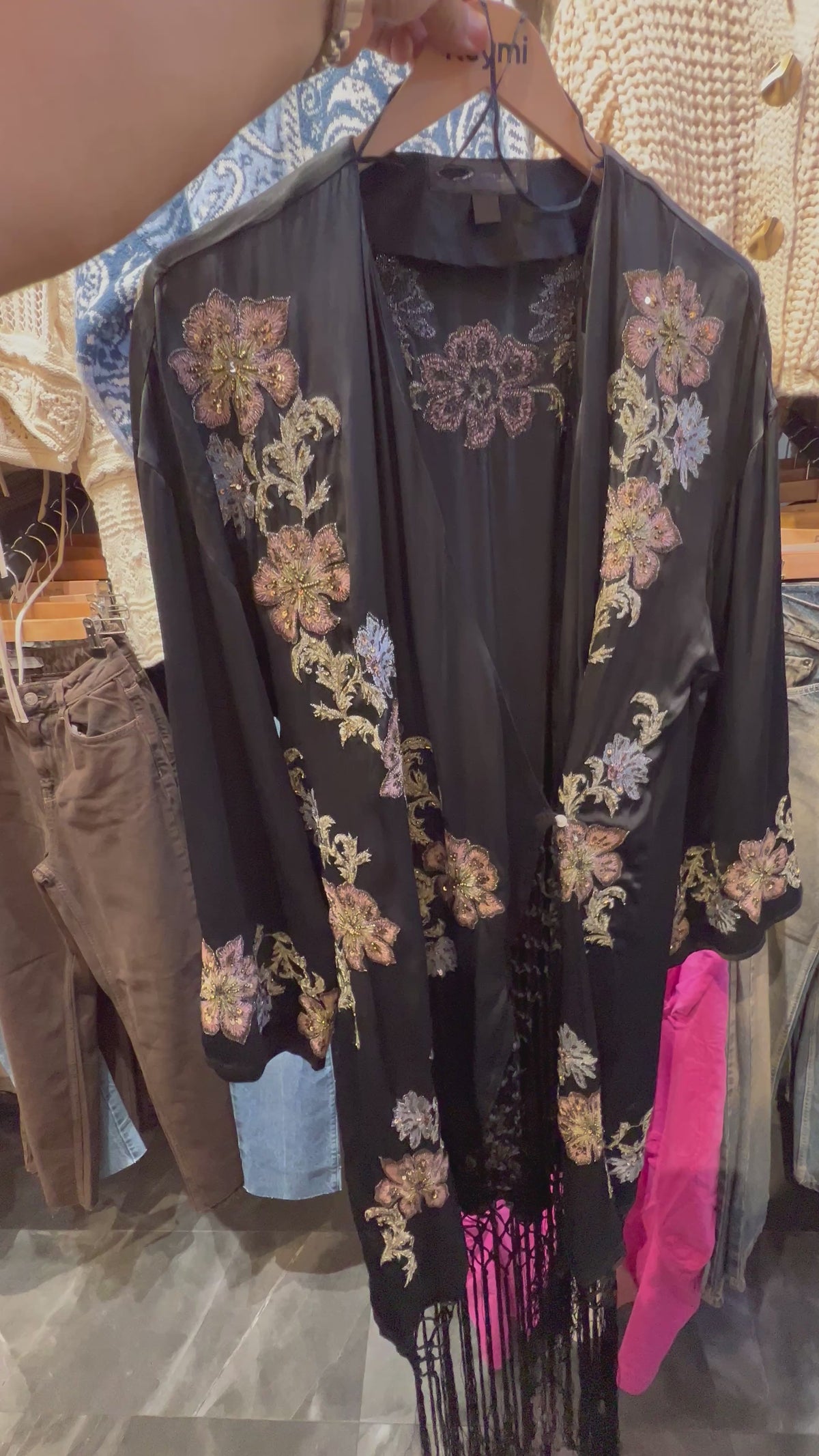 Black Comfortable Kimono