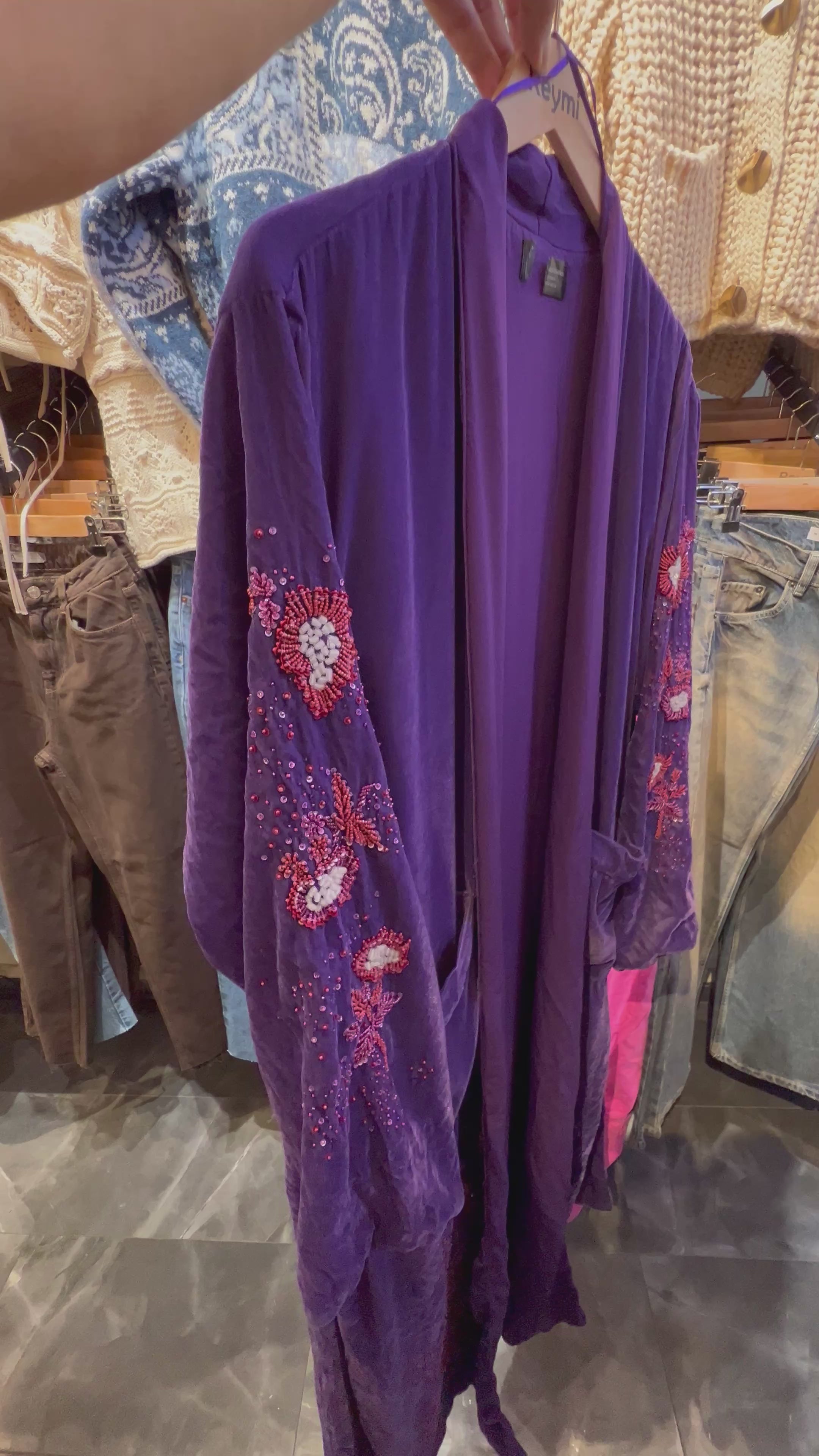 Couture Velvet Embellished Kimono